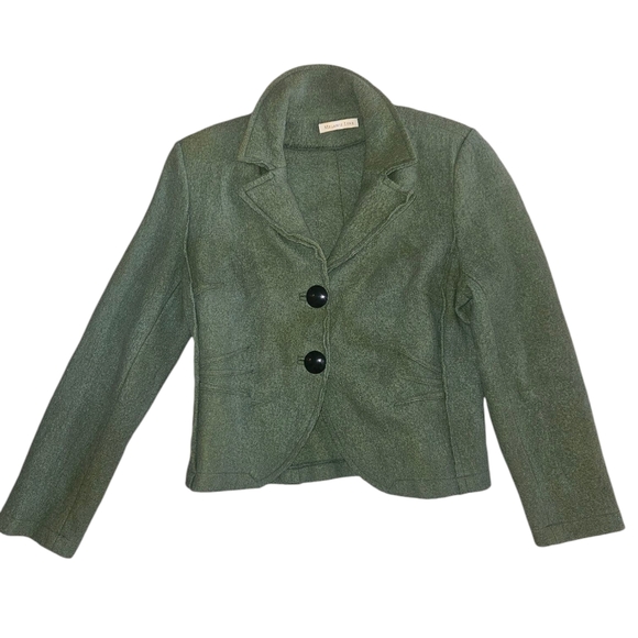Melanie Lyne Green Wool Jacket - Picture 2 of 14